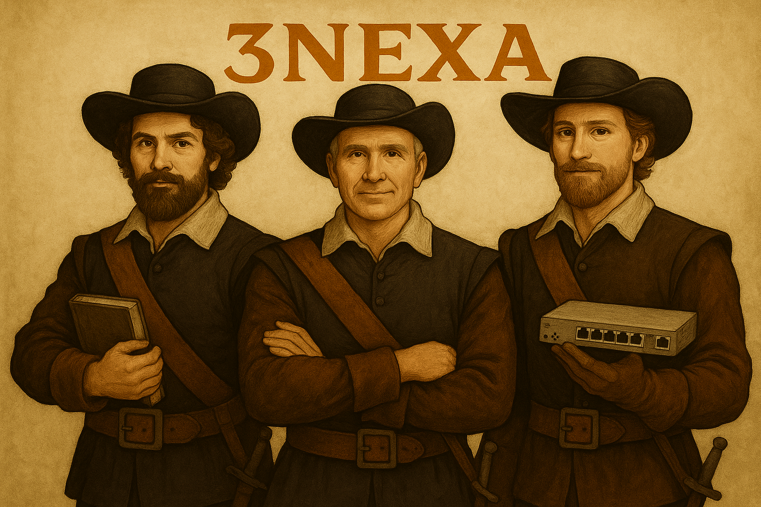 Inżynierowie sieci przy pracy